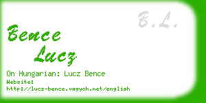 bence lucz business card